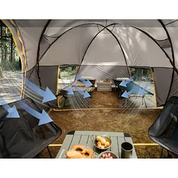 Намет шестимісний для кемпінгу Naturehike, KOTA 6 (CNK2450WS031) світло-коричневий - мініатюра 7