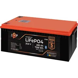 Акумулятор LogicPower LiFePO4 25,6V - 280 Ah (7168Wh) (BMS 200A/200А) пластик Smart BT - мініатюра 3