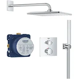 Душова система прихованого монтажу термостатична Grohe QuickFix Precision Grohtherm Cube 34881000, Хром