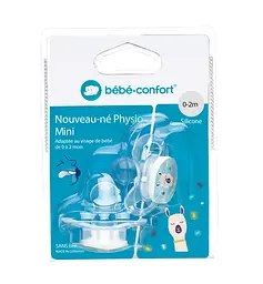 Пустушка силіконова Bebe Confort Newborn Physio Bolivia, анатомічна, 0-2 міс., 2 шт., блакитна (3104201750) - мініатюра 4