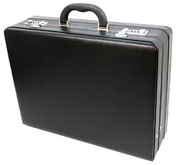 Кейс дипломат великий з екошкіри Portfolio S1645426 Чорний - мініатюра 1