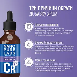 Хром Nano Pure Labs Simply Science Bioavailable Chromium CR 60 мл - мініатюра 4