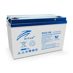 Акумуляторна батарея Ritar DG12-100 GEL 12V 100Ah Gray Case