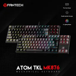 Клавіатура Fantech Atom MK876 Red Switch Gray [MK876GR] [115621] - мініатюра 6