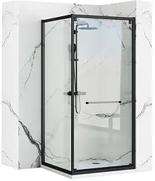 Душова кабіна Rea Space IN black 90x90 REA-K8881, Чорний матовий, Універсальна