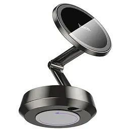 Автоутримувач H83 Metal ring magnetic (center console) Metal grey Hoco teh0029281 - мініатюра 3