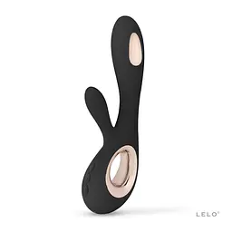 Вибратор-кролик Lelo Soraya Wave Шикарный с качающимся вагинальным кончиком, 21.8х4.6 см чёрный