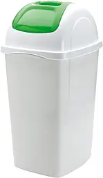 Контейнер для сміття з кришкою Europa 30x33x59h, 33 л білий