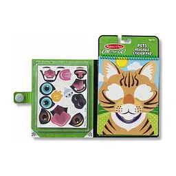 Набір для творчості Melissa & Doug Блокнот з багаторазовими наліпками Домашні тварини (MD30512)