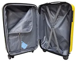 Валіза велика Madisson Snowball 65203 L 76x49x30 см полікарбонат Чорно-жовтий - мініатюра 2