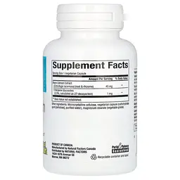 Екстракт клопогону Natural Factors WomenSense Black Cohosh Extract Menopause Relief для полегшення менопаузи 90 вегетаріанських капсул - мініатюра 2