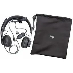 Дротова гарнітура Logitech Zone Wired USB + Type-C стерео чорна (981-000870) - мініатюра 4