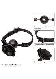 Кляп Calexotics Removable Rose (чорний) - мініатюра 10