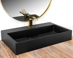 Умивальник Rea Goya 37x60 black (REA-U8779), Матова - мініатюра 2