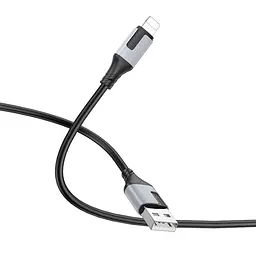 Кабель для заряджання USB Borofone BX101 Creator USB-Lightning 2.4A 1 м Чорний - мініатюра 4
