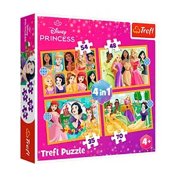 Пазл Trefl Princess Казкові історії 4 in 1 (35, 48, 54, 70) елемента (5900511346510)