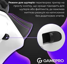 Геймпад джойстик GamePro GP-X13-W Xinput Bluetooth/2.4G/USB (Switch/PC/iOS/Android) White - мініатюра 8