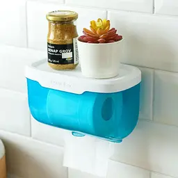 Пластиковий водонепроникний бокс - тримач туалетного паперу та серветок Tissue Box з поличкою для ванної кімнати