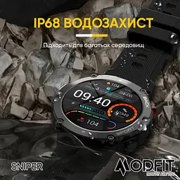 Годинник наручний чоловічий Sniper Black-Silver 36 мм. Modfit acs0029713 - мініатюра 4