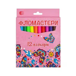 Дитячі Фломастери "Картон" 950-12 12 кольорів Вид 2