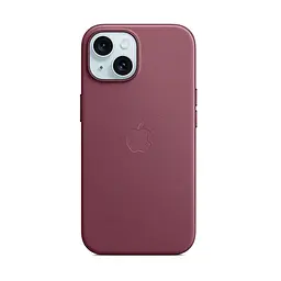 Чехол для Apple iPhone 15, FineWoven Case with MagSafe, бордовый, защитная накладка из материала FineWoven, противоударный, для iPhone, защита всего корпуса, поддержка беспроводной зарядки и MagSafe, (ARM71976)