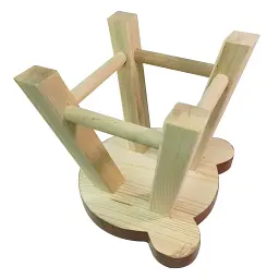 Табурет дитячий Пес Патрон дерев'яний ручної роботи 25 x 25 x 24 см - мініатюра 3