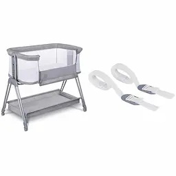 Ліжечко приставне Lionelo Luna Grey Concrete, сіре (LO-LUNA GREY CONCRETE) - мініатюра 5