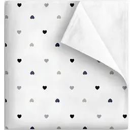 Багаторазова непромокаюча пелюшка Cosas Grey Hearts 100х120 см біло-сіра (Diaper_LoveGreyBlack_100x120)