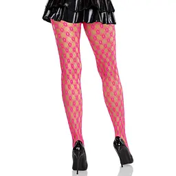 Колготки Leg Avenue Eyelet Net Tights Neon Pink One Size - мініатюра 2