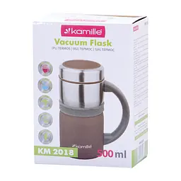 Термокухоль Kamille KM-2018 500 мл коричневий - мініатюра 6
