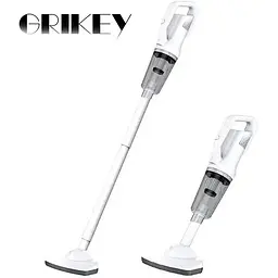 Ручний пилосос Grikey Home Cleaner 3 бездротовий 2 в 1 для дому з підсвічуванням 170W Білий (GK489) - мініатюра 2