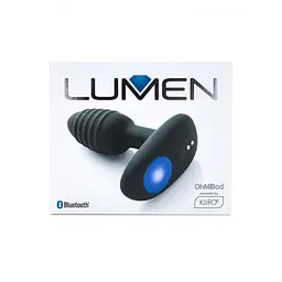 Анальна пробка з підсвіткою та вібрацією OhMiBod Lumen powered by KIIROO, 10.2х3.3 см, чорний - мініатюра 3