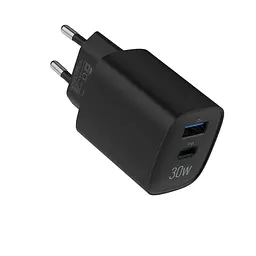 Зарядний пристрій мережевий MAKE 30W GaN3 Type-C PD3.0 + USB QC3.0 Black - мініатюра 6