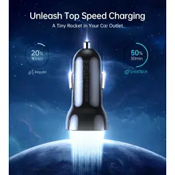 Зарядний пристрій Choetech car 2хUSB-C 40W PD black (TC0008-BK) - миниатюра 4