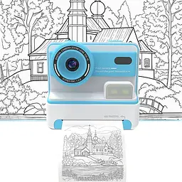 Дитяча фотокамера моментальним друку D101 Blue - мініатюра 7