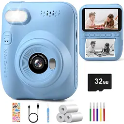 Дитяча камера Instant Hangrui 3.0-дюймовий екран 1080P з картою 32 ГБ та папером для друку, кольорові ручки - мініатюра 2