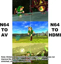 Перетворювач YDF N64 на HDMI, кабель HD Link для N64, Nintendo 64 на HDMI, сумісний з Nintendo 64/Game Cube/SNES/SFC (Plug and Pla) - мініатюра 3