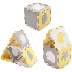 Килимок-пазл Kinderkraft Luno Shapes Yellow 30 елементів (KPLUSH00YEL0000) - мініатюра 4