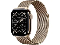 Смарт-годинник Apple Watch Series 11 GPS + Cellular 46mm Gold Tit. Case w. Gold Milanese Loop - S/M (MFD74) - мініатюра 1