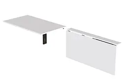 Обідній стіл-трансформер Ніка стіновий Ferrum-decor 420x900x500 Чорний метал ДСП Білий 16 мм (FRD-105164) - мініатюра 6