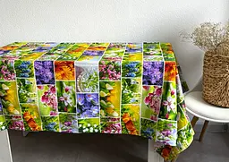 Скатертина Ecotton 150х220 см бавовняна з рогожки Весняні квіти (11550\1) (24621) - мініатюра 4
