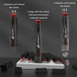 Пуллер для кейкапів і світчів Attack Shark KS01 Black Translucent - мініатюра 6