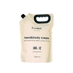 Зволожувальний крем для рук та тіла JAR №12 citrus & santal від honest products, 2л