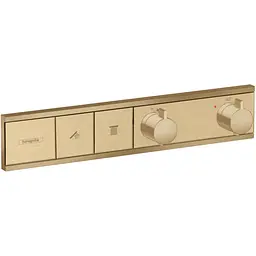 Термостат для душу Hansgrohe RainSelect прихованого монтажа на 2 споживача brushed bronze 15380140