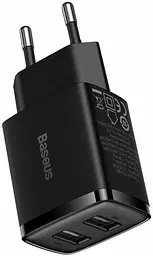 Зарядний пристрій Baseus Compact 10.5W 2 USB black (CCXJ010201) - мініатюра 3