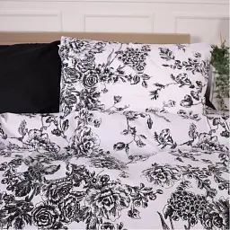 Підковдра MirSon Ranforce Elite 17-4840 Deborah 110 x 140 см чорно-біла (2200009579592) - мініатюра 2