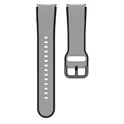 Ремінець для Samsung Galaxy Watch 5 44mm - сіро-чорний ширина кріплення 20мм силікон розмір L Watchbands Double Line (W12-3WB12143133) - мініатюра 4