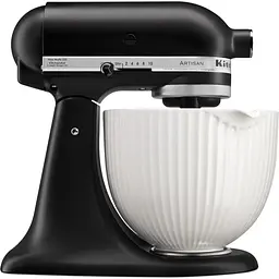 Чаша KitchenAid 5KSM2CB5PCC керамічна, з ручкою, текстурована 4.7 л біла (5KSM2CB5PCC) - мініатюра 3
