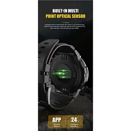 Смарт-годинник Lemfo LF26MAX силіконовий ремінець Silver Black (16361-hbr) - мініатюра 5