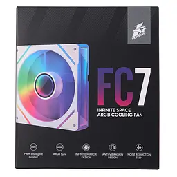 Вентилятор 1stPlayer FC7 White (FC7-WH-1IN1) - мініатюра 4